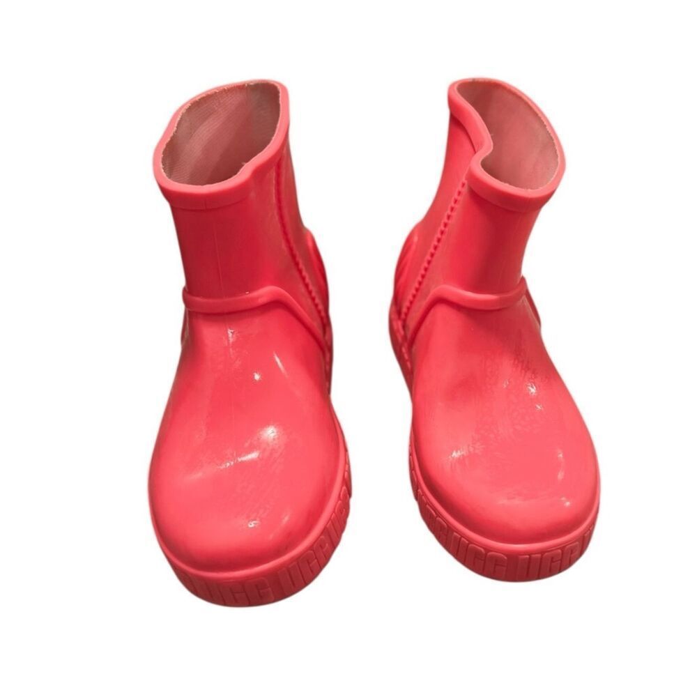 UGG Kids Pink Rain Boots Fleece Lined Size 13 Waterproof School Shoes - Picture 3 of 12